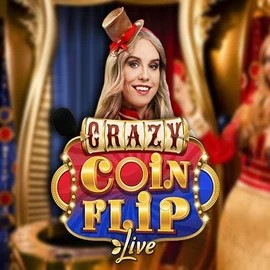 Crazy Coin Flip logo by Evolution at Yeet CasinoCrazy Coin Flip